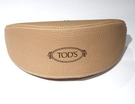 SUNGLASSES CASE ONLY for Tod&#39;s Soft Cover Beige with Brown Logo - $64.32