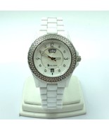 Ladies Polanti White tone Ceramic Watch Day-Date P7895 Mother of Pearl Dial - £493.85 GBP