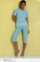 Pijama 3 Botones Media Manga Pantalones Capri Algodón Miami Linclalor73739 - $29.80