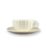 Spode Coffee / Tea Cup &amp; Saucer Chelsea Wicker Ivory Basket Weave Scallo... - £15.51 GBP