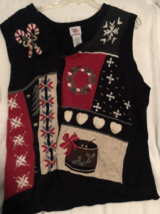 Vintage Nutcracker Ugly Christmas Sweater Candy Canes 22w Sh1 - $22.76