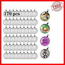 Complete 170Pcs Pendant Tray Kit with Cabochons - Perfect for Jewelry Ma... - $31.67