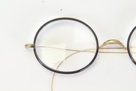 Windsor Antique Eyeglass Celluloid Nearly Circular Eyerim Thin Metal Bow RealFIt - £68.42 GBP