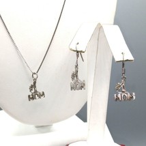 Vintage Mother Pendant Necklace and Earrings, Chapal-Zenray NF 925 Sterl... - $46.44