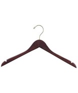 17&quot; Walnut &amp; Brass Wood Shirt/ Dress Hanger  (pack of 15) - $18.39
