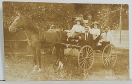 RPPC 1911 Couples w/ Buggy RISLEY KANSAS Families Unruh &amp; Ratzloff Postcard P7 - £23.14 GBP