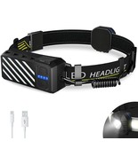 Headlamp Rechargeable,LED Headlamp with 10 Modes, Efficient Waterproof H... - £17.49 GBP