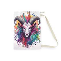 Chill Capricorn Style - Fine Line Multicolor Astrology Design - Laundry Bag - $49.30