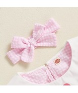 NEW Valentine&#39;s Day Conversation Hearts Smocked Gingham Short Sleeve Dress - $6.54 CAD+