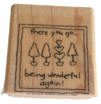 Stampin Up Rubber Stamp There You Go Being Wonderful Again Thank You Car... - $3.99