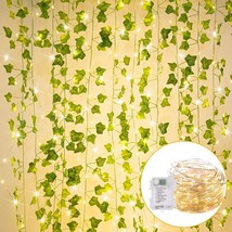 36 Ft. String Lights with Vines Battery Operated 12 Pcs 7 Ft. Artificial Ivy Vin - £29.57 GBP