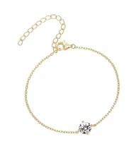 14K Gold Plated Cubic Zirconia Solitaire Diamond | | - $47.69