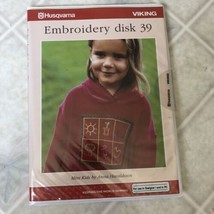 Mini Kids Husqvarna Viking Embroidery 39 Disk For Designer 1 &amp; PC 412 58... - £36.76 GBP