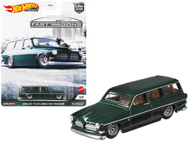 Volvo P220 Amazon Wagon Dark Green &quot;Fast Wagons&quot; Series Diecast Model Car by Hot - £18.23 GBP