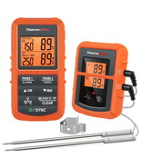 ThermoPro TP08BW 500FT Wireless Meat Thermometer for Grilling Smoker BBQ... - £43.82 GBP
