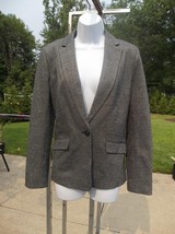 NWT TALBOTS HOUNDSTOOTH GRAY&amp;BLACK BLAZER ITALY 8 $279 - $79.99