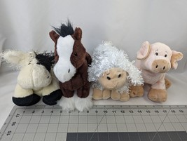 Ganz Webkinz Farm Animals Lot Horse Cow Pig Sheep Stuffed Animal Toy - £16.87 GBP