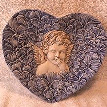 Vintage Ceramic Cupid inside Heart Plate from Italy #7597 - £24.71 GBP