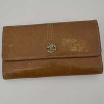 Vintage timberland genuine leather wallet trifold women&#39;s Brown Credit C... - $11.03