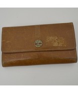 Vintage timberland genuine leather wallet trifold women&#39;s Brown Credit C... - $11.03