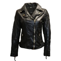 Mauritius Women&#39;s Moto Leather Jacket - $272.44 CAD