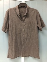 Men’s Kuhl Short Sleeve Charcoal Gray Button Down Shirt Size L Large Wildfibre - £19.75 GBP