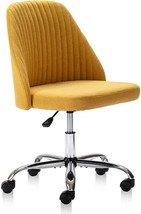 Home Office Chair, Modern Linen Fabric Chair Adjustable Swivel Task Chair - £78.32 GBP