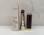 Clarins Joli Rouge Lacquer #744L Plum Lip Balm Full Size NIB - $14.84