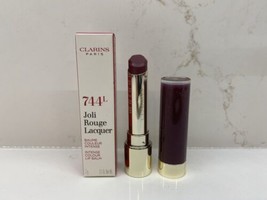 Clarins Joli Rouge Lacquer #744L Plum Lip Balm Full Size NIB - £11.73 GBP