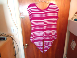 Apt 9 Size S Dark Pink &amp; White Sleeveless Top With Tails &quot; Beautiful Top &quot; - £13.17 GBP