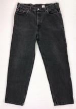 Levis 550 Mens Size 40x32 Relaxed Fit Black Colored Denim Jeans - $25.41