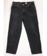 Levis 550 Mens Size 40x32 Relaxed Fit Black Colored Denim Jeans - $25.41