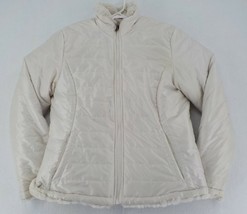 Nicole Miller Original Ladies Reversible Coat SZ M White Faux Rabbit Fur... - $8.99