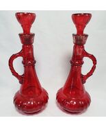Ruby Red Glass Genie Bottle Vtg I Dream of Jeannie Liquor Decanter Barwa... - $1,621.09 MXN