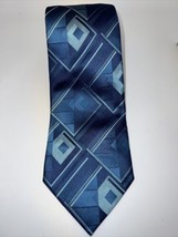 Croft and Barrow Blue Tones Geometric Designs Neck Tie Handsome Stand Out - £12.82 GBP