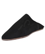 Black Slipper,Moroccan Slipper,Black Slipper,handmade,Suede,Black, gifts... - $138.13 CAD
