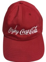Adjustable buckle back “Enjoy Coca-Cola” Embroidered Mens Hat Cap bubbles Red - £13.81 GBP