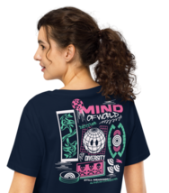 Women’s Organic Ribbed Neck T-Shirt – Mind World Back Print - $54.99