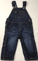 Oshkosh 12 Mos Overalls Denim Jean Distressed Pants Bibs Faded  - £14.15 GBP
