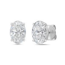 Diana M Jewels 2.00 Cts Lab Grown Oval Cut Stud Earrings Size One Size - $4,992.57