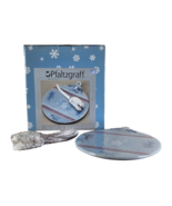Pfaltzgraff Winter Frost Cheese Tray with Sculpted Polar Bear Slicer OPE... - $16.98 CAD