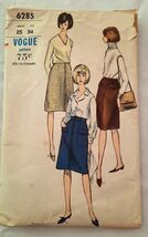 VOGUE PATTERN 6285 Vtg 60's A-Line Skirt with Variations Waist 25 Hip 34 - $6.00