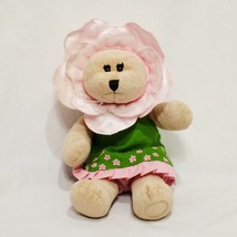 Spring Flower Starbucks Bearista Teddy Bear Plush Stuffed Animal 10&quot; 2010 Pink - £13.09 GBP