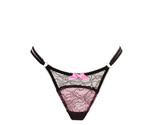 L&#39;AGENT BY AGENT PROVOCATEUR Womens Thongs Lace Printed Black Size S - £15.37 GBP