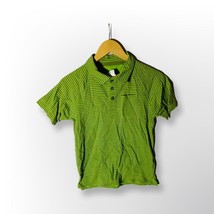 YOUTH Green Stripes Polo Shirt - LARGE - $12.85
