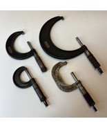 For Parts / Heavy Wear Starrett Micrometer Lot No. 436 0&quot;-1&quot; / 1&quot;-2&quot; &amp; E... - $54.03 CAD