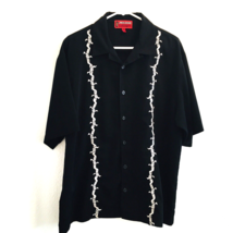 JNCO JEANS Y2K Men&#39;s XL Barbed Wire Embroidered Black Polyester Button u... - €163,35 EUR
