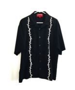 JNCO JEANS Y2K Men&#39;s XL Barbed Wire Embroidered Black Polyester Button u... - $257.26 CAD