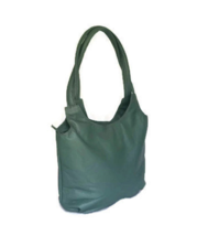 Forest Green Tote Leather Bag Purse w/Tassel, Everyday Shoulder Purse, Bony - $113.49