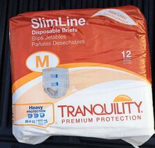 Tranquility Slimline Incontinence Brief M Full Fit 2122 Heavy 12 Ct - $10.81